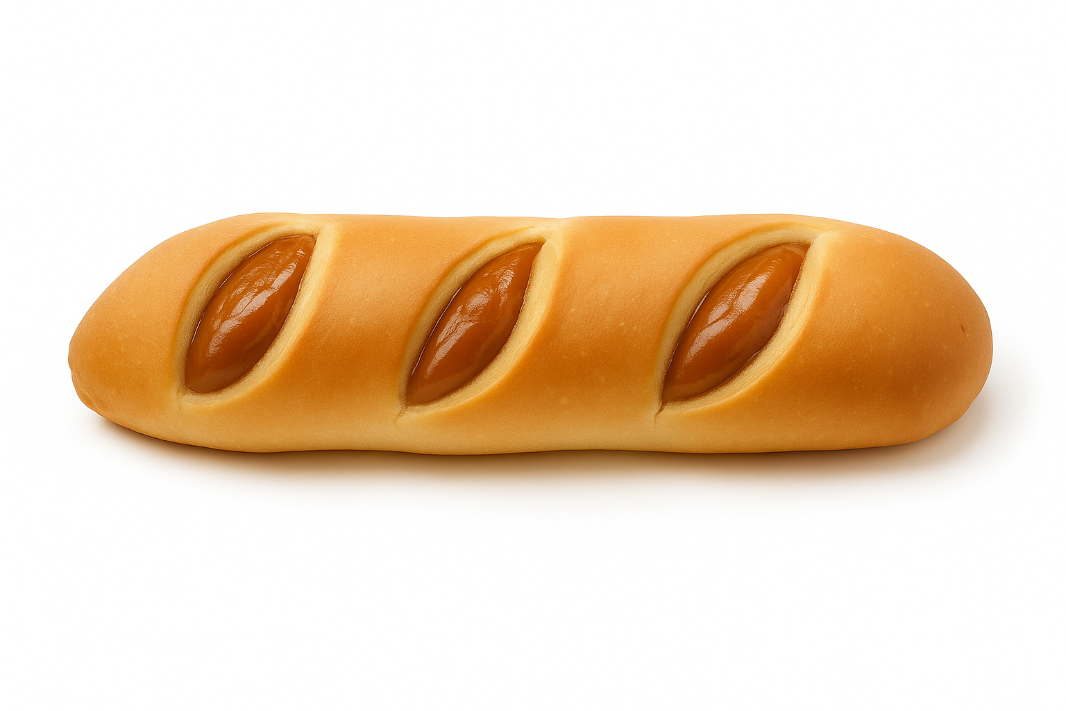 Bread with caramel milk