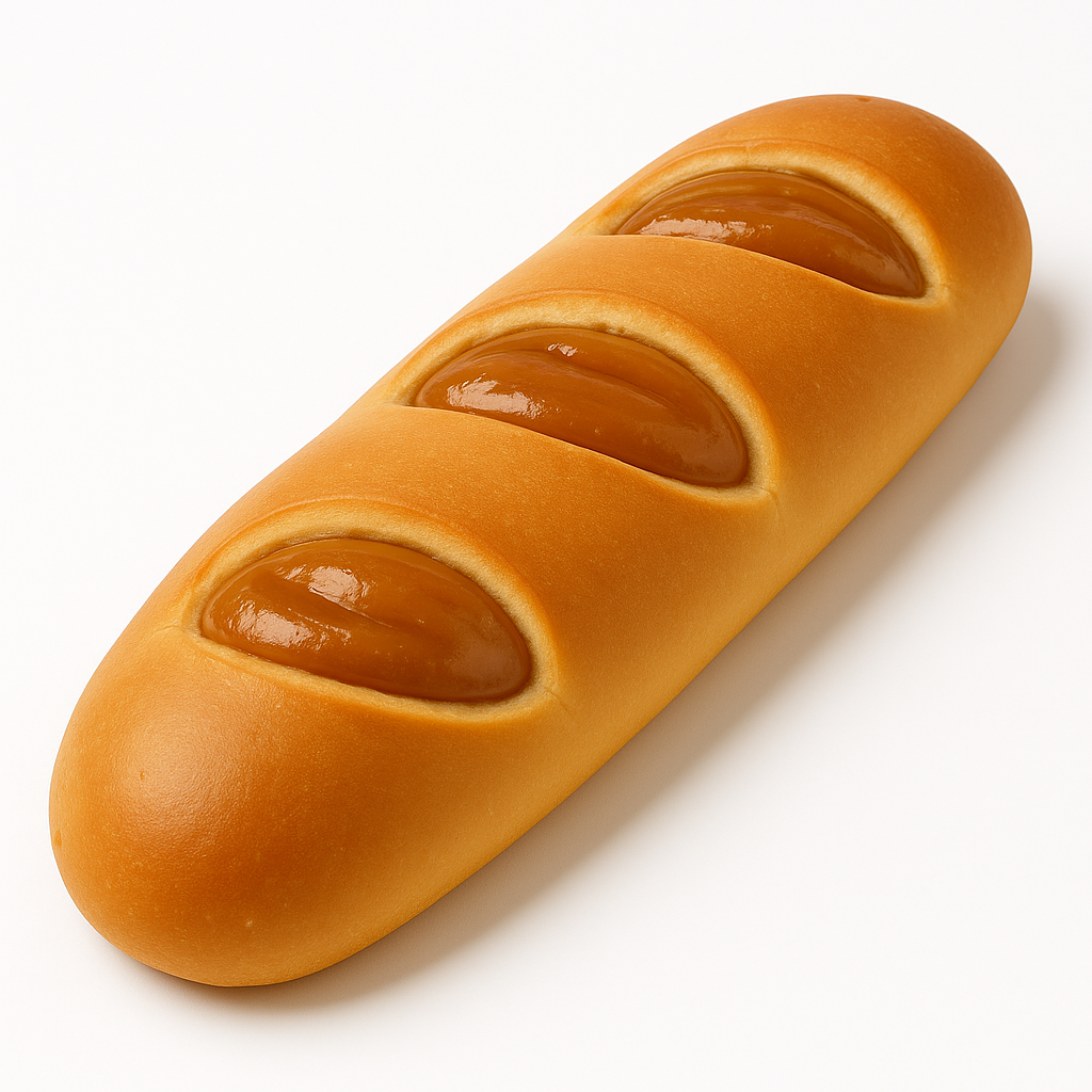 Bread with caramel milk